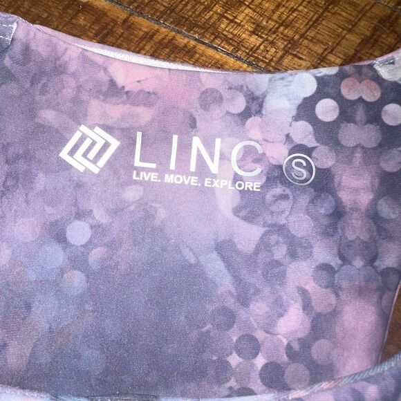 Linc purple hexagon space dye S athleisure sports bra - Picture 3 of 3
